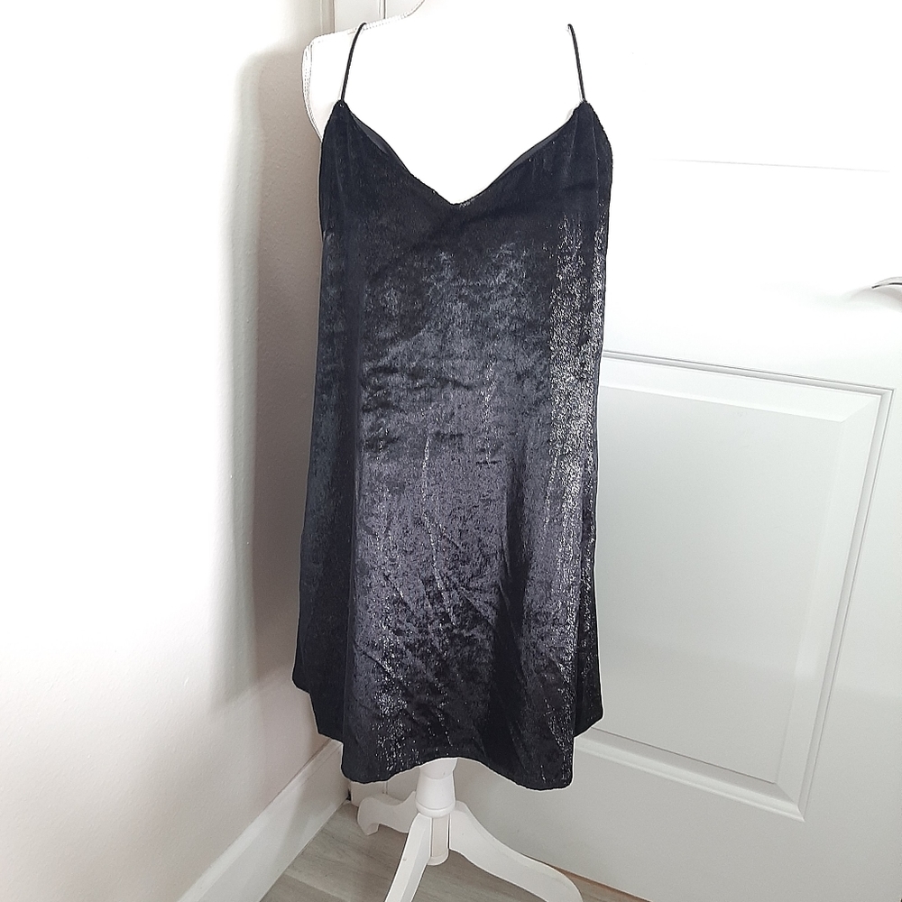 Top shop shimmer velvet mini slip dress 10 - Picture 2 of 13